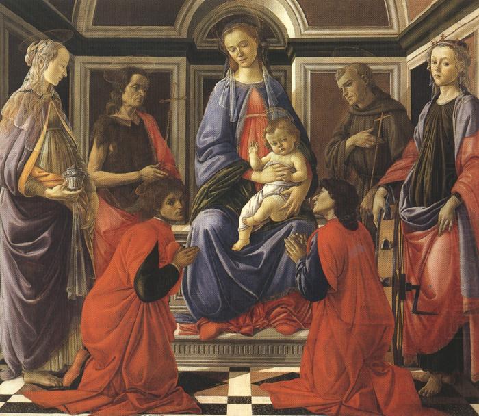 Madonna enthroned with Child and Saints (mk36), Sandro Botticelli